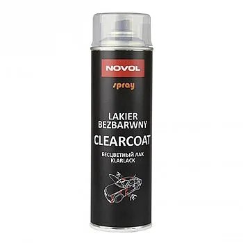 34002_Лак Novol SPRAY Clearcoat акриловый бесцветный глянец аэроз 500мл