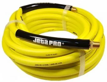 5887010_Шланг гибкий антистат JETA PRO ПВХ с фитингами d 9х145мм 10м желтый